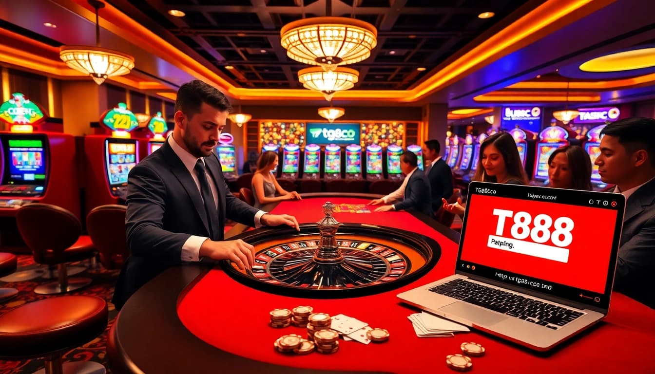 Experience the excitement of online gambling at https://tg88co.com/ with a professional casino dealer at play.