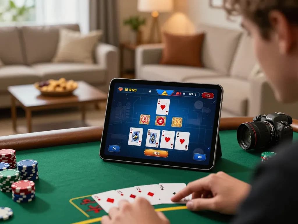 Player enjoying live dealer blackjack on tablet, emphasizing safe gaming at trang chủ lc88.