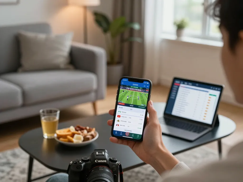 Experience live betting excitement at casino go8 with user engaged in sports betting.
