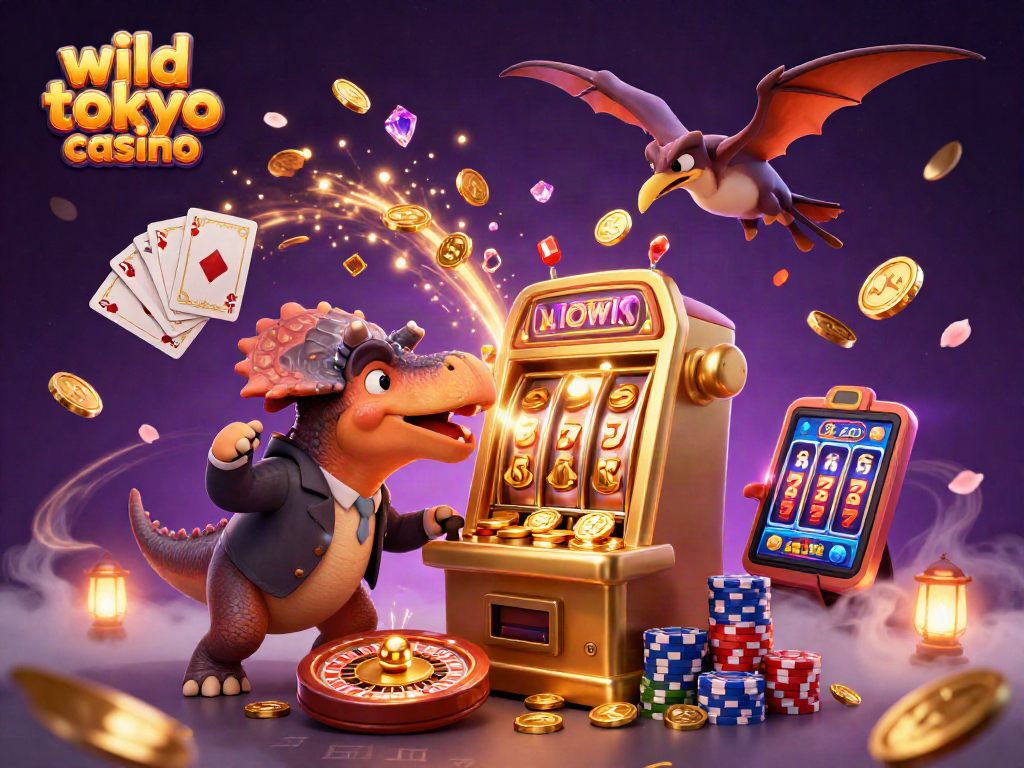 Experience a thrilling moment at wild tokyo casino with dinosaurs and jackpot excitement!