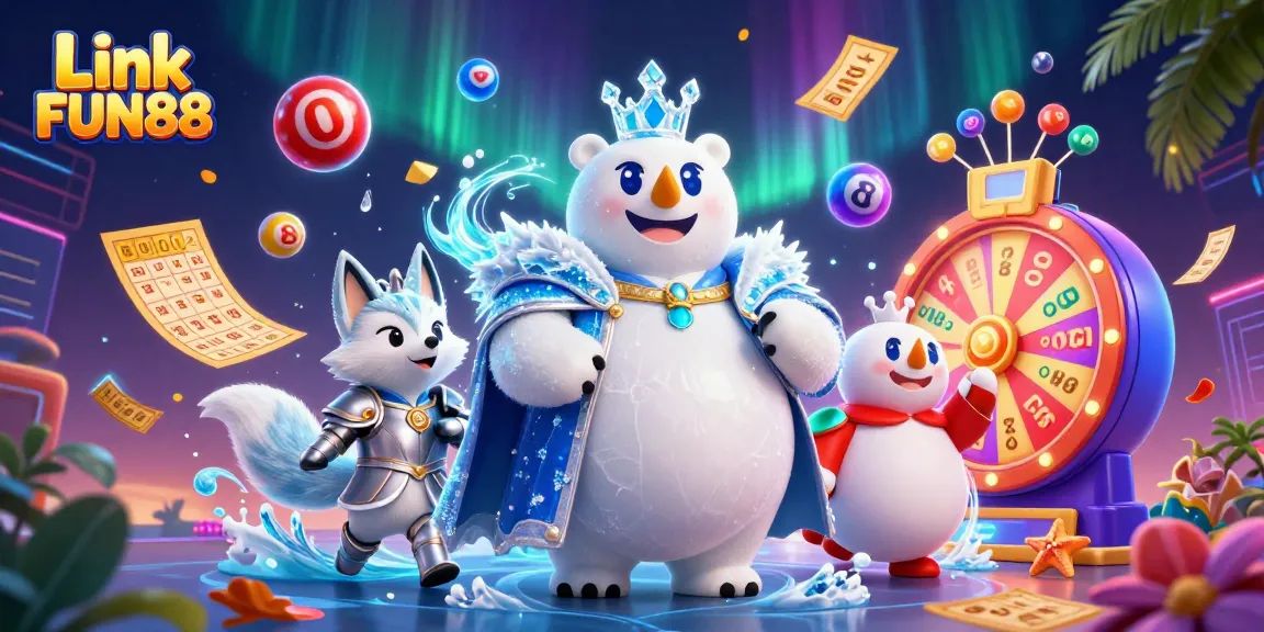 Engage with Link FUN88 in a dynamic online casino scene filled with vibrant gaming elements.