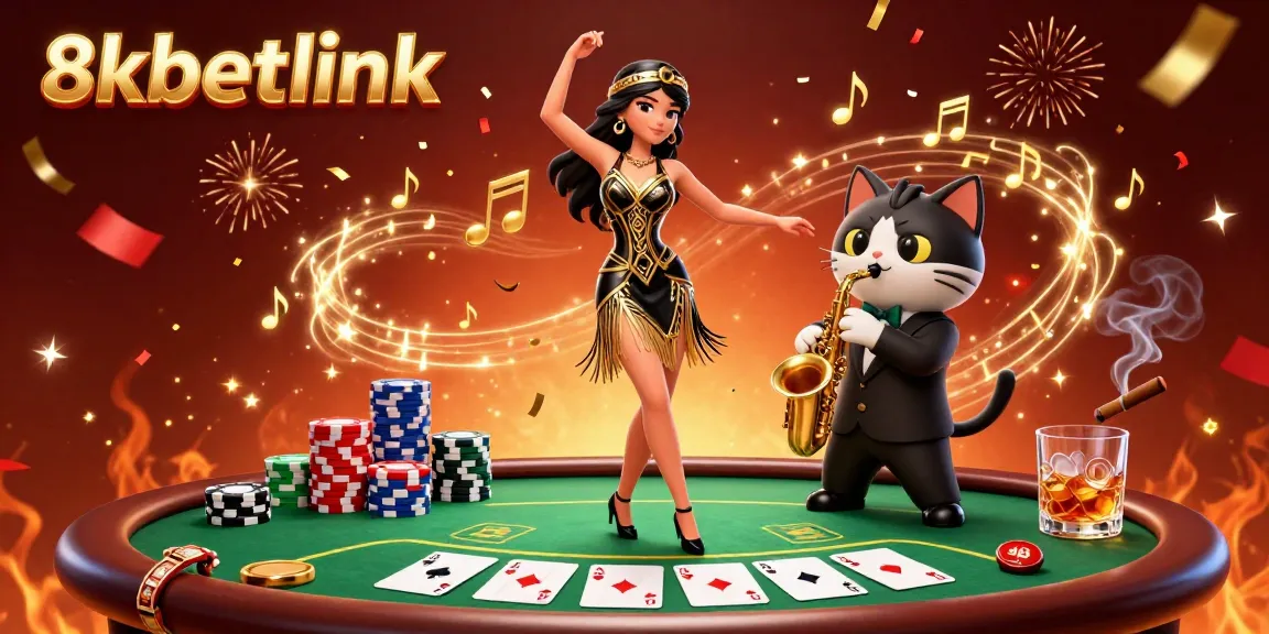 Engage with thrilling gambling at 8xbetlink featuring vibrant characters and casino elements.