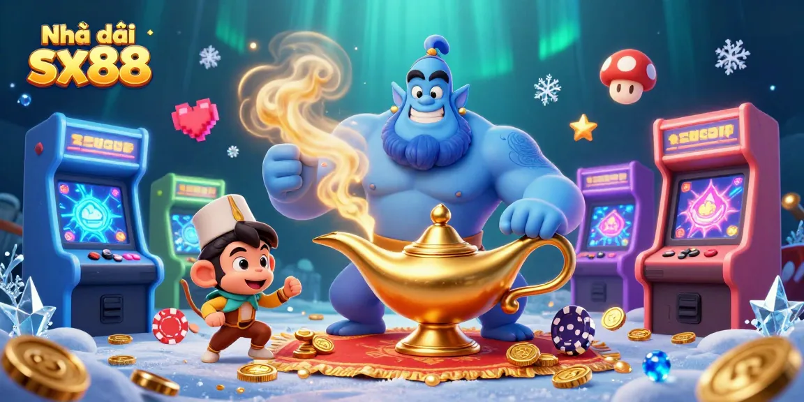 Engaging scene celebrating Nhà cái sx88 with casino-themed characters and vibrant gaming elements.