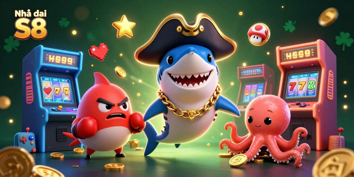 Engage in thrilling gameplay at Nhà cái S8 with 3D characters amidst dynamic casino elements.
