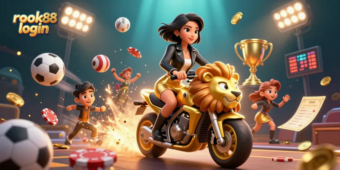 Engage with exciting gameplay at rokok88 login featuring a dynamic casino scene with vibrant characters and game elements.