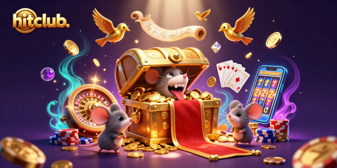 Spin and win with hitclub. in this dazzling treasure-filled casino scene showcasing lively gaming elements.