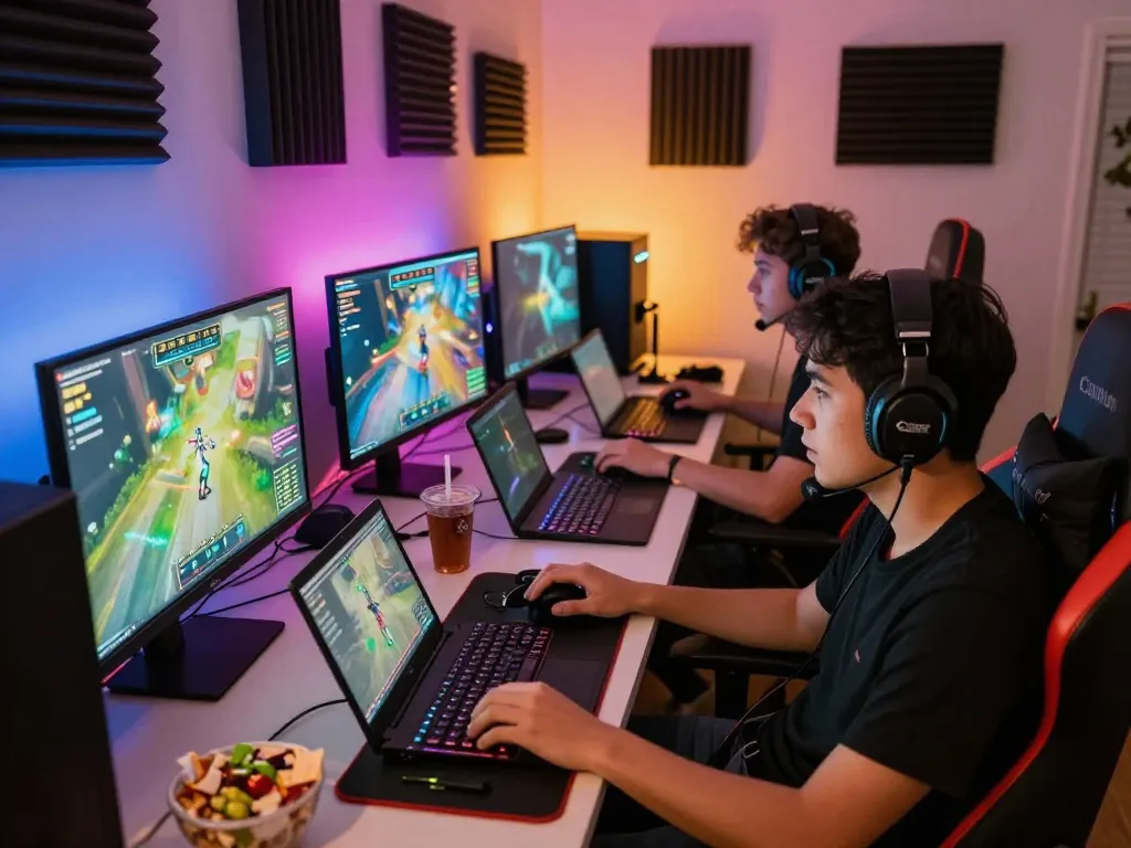 Engaged gaming community at https://rikviprent.com during a multiplayer session filled with excitement.