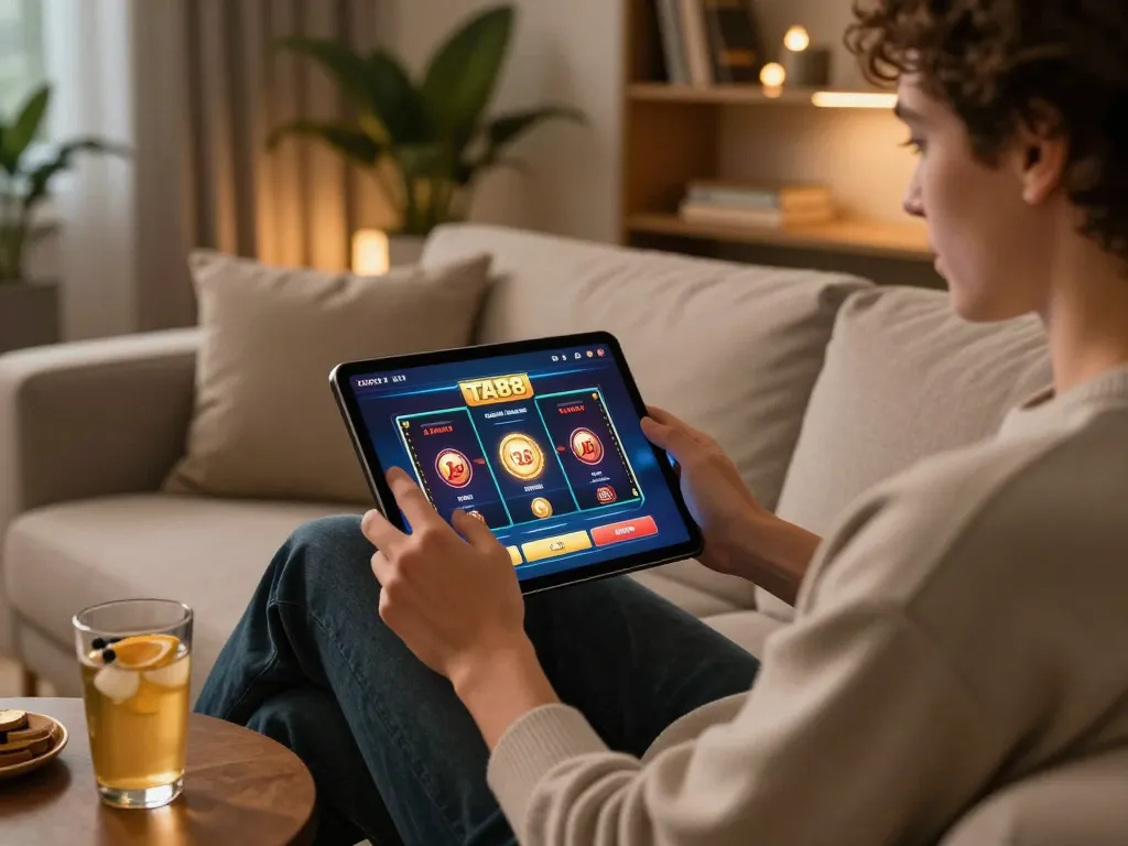 Engage in responsible gaming with Link vào Ta88 on a cozy tablet setup