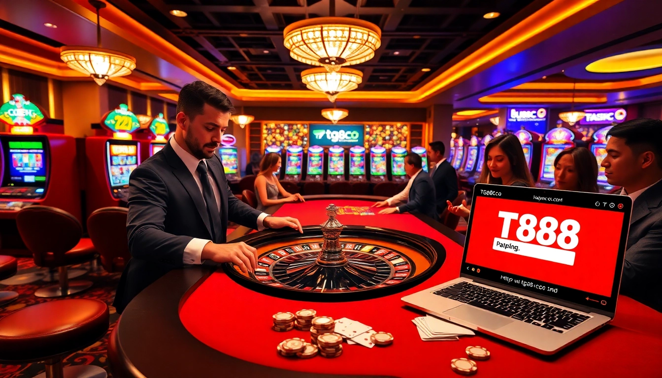 Experience the excitement of online gambling at https://tg88co.com/ with a professional casino dealer at play.