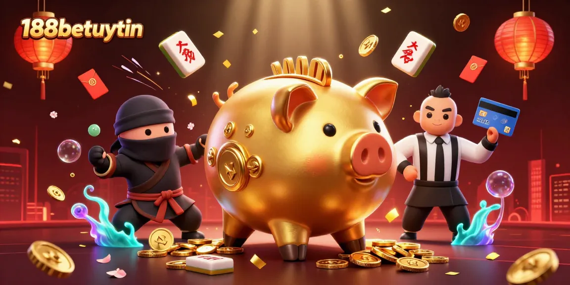 Experience the excitement of 188betuytin with vibrant slots, golden coins, and dynamic characters.