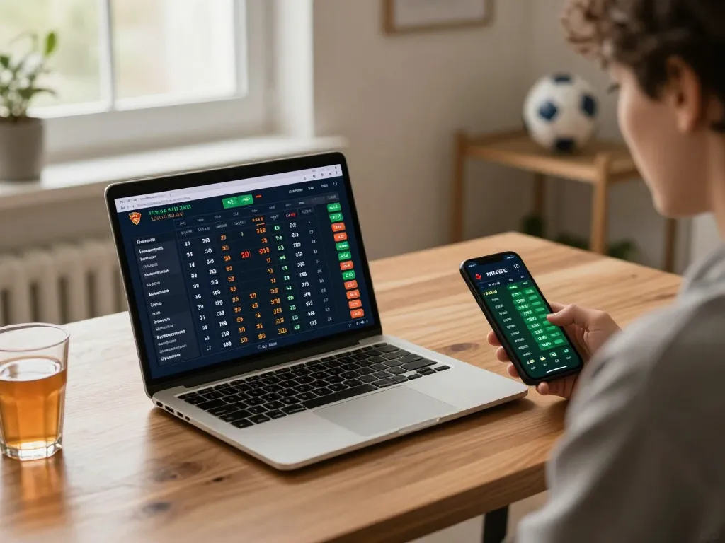 Smoothly placing bets on https://net88.market/ while watching live sports at home, capturing the excitement of online gambling.