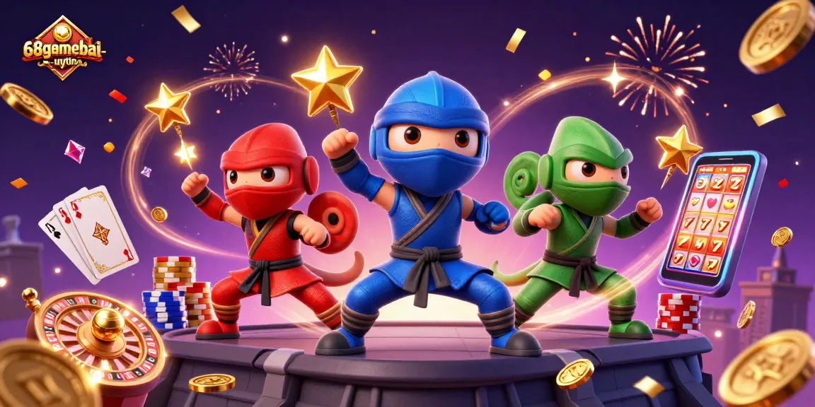 Enjoy thrilling gaming action at 68gamebai-uytin with chameleon ninjas and dazzling casino elements.