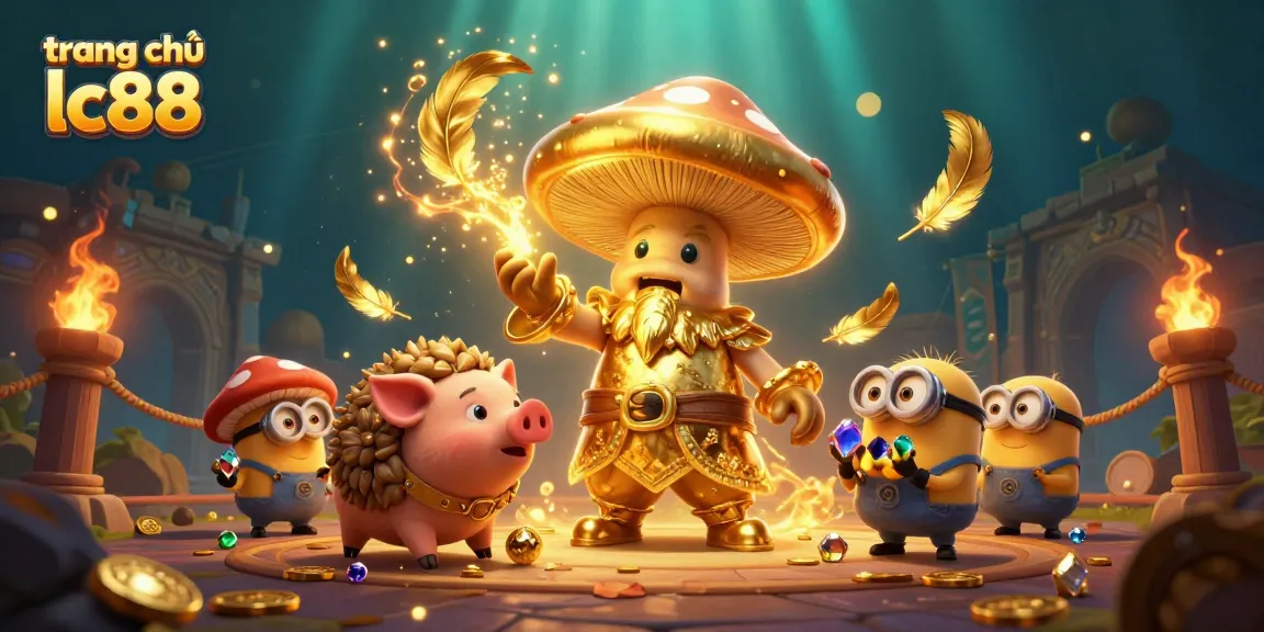Engage with the magic at trang chủ lc88 featuring golden wizard and treasure-seeking characters.