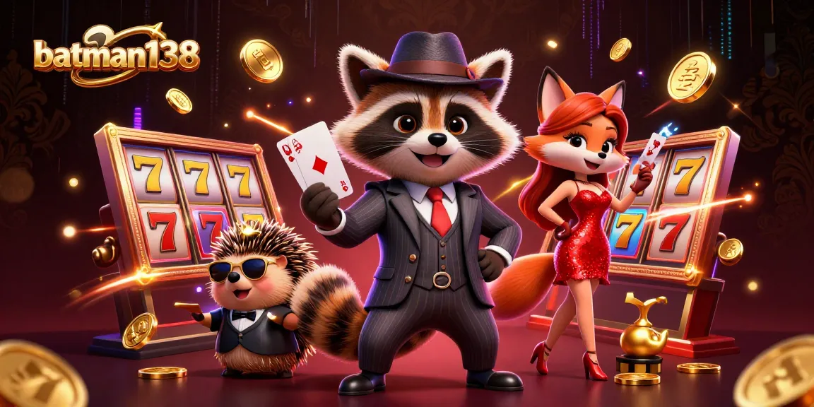 Experience the thrill of winning with batman138, featuring dynamic slot reels and engaging characters in a vibrant casino atmosphere.